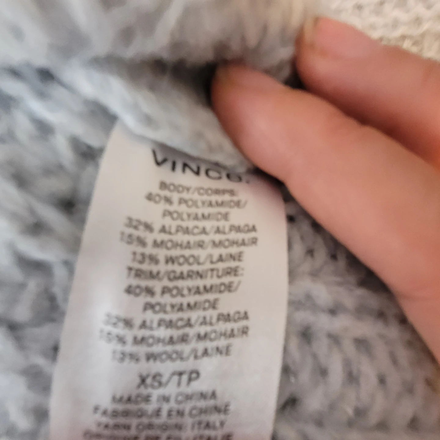 Vince Light Blue Mock Neck Knit Sweater - XS - photo 4
