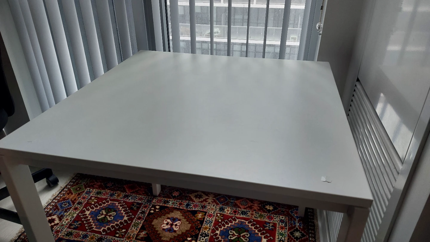 White Square Dining Table - photo 3