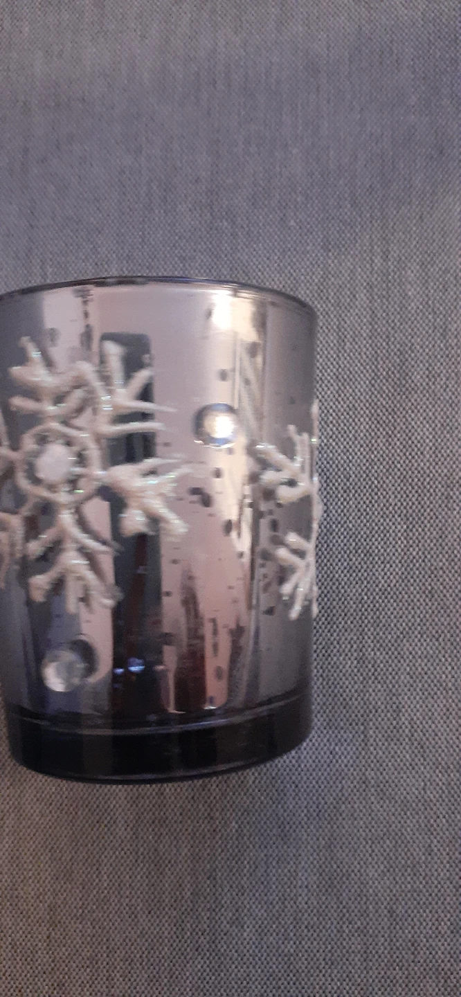 Decorative Votive Holder with Snowflakes - photo 2