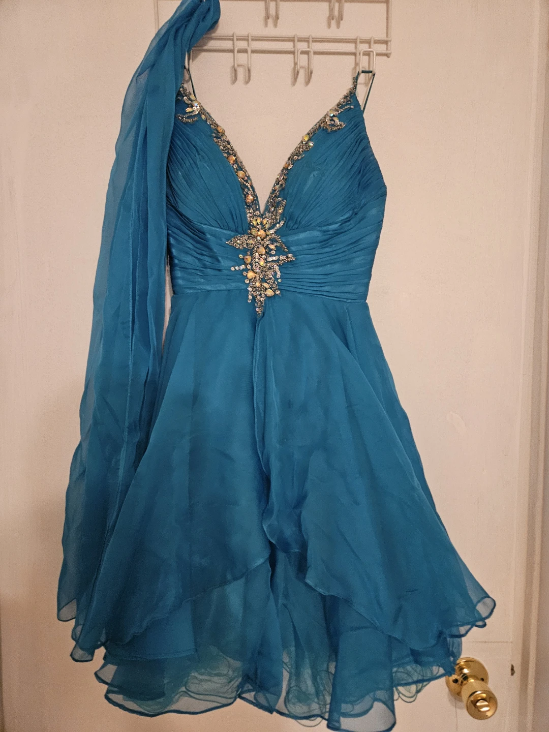 Teal kids or lady Dress - Size Small