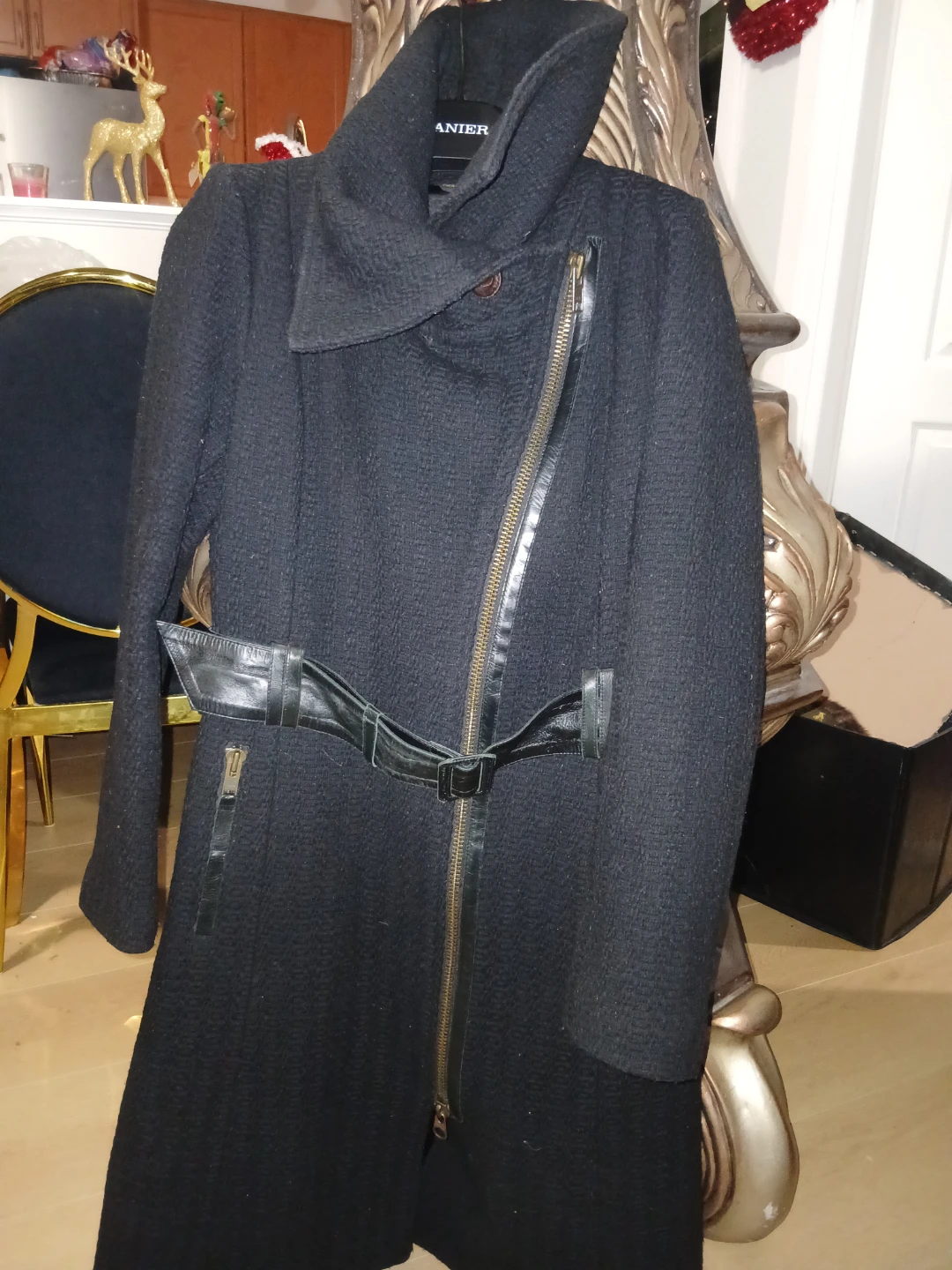 Mackage Black Wool Blend Coat (Size S/L) - photo 4