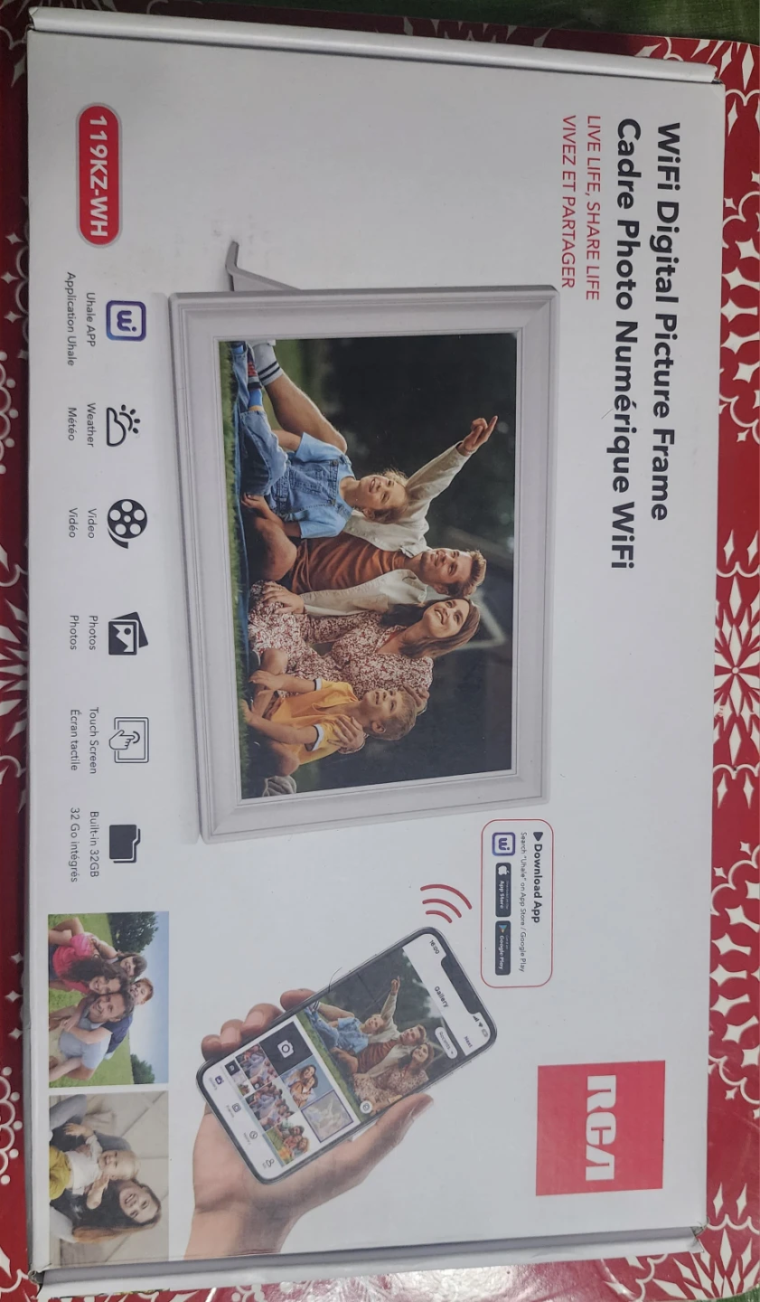 RCA WiFi Digital Photo Frame 119KZ-WH