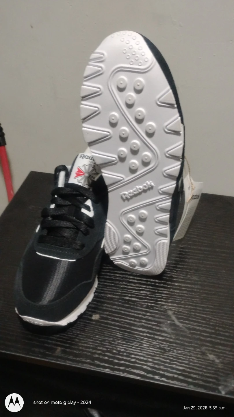 Reebok Classic Nylon Shoes - Black and White - photo 2