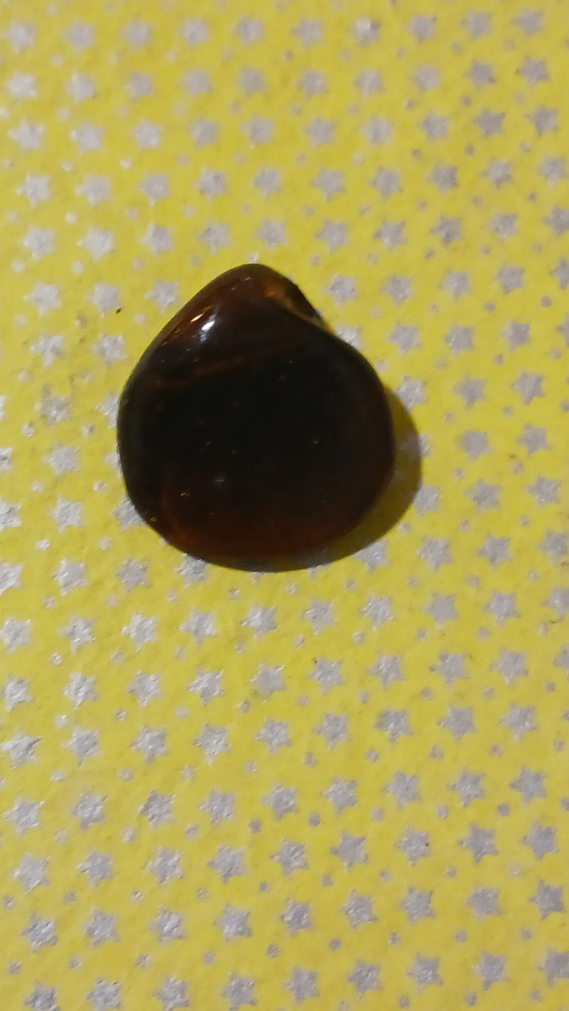 Amber Teardrop Pendant with Hole