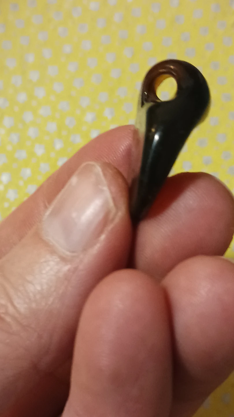 Amber Teardrop Pendant with Hole - photo 2