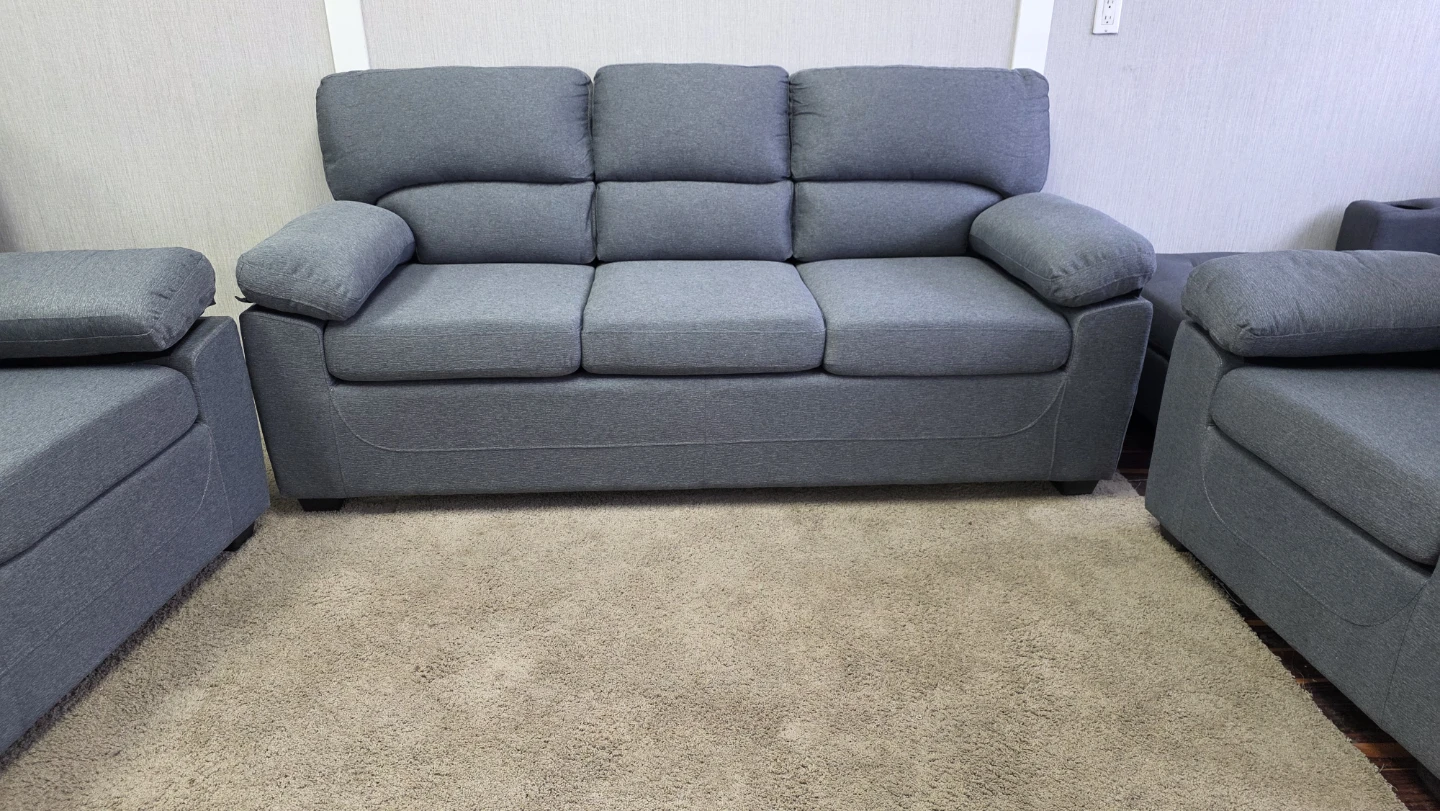 Brand new in sealed boxes, Grey Sofa Set -couch, 2 Seater+chair🥕 - photo 3