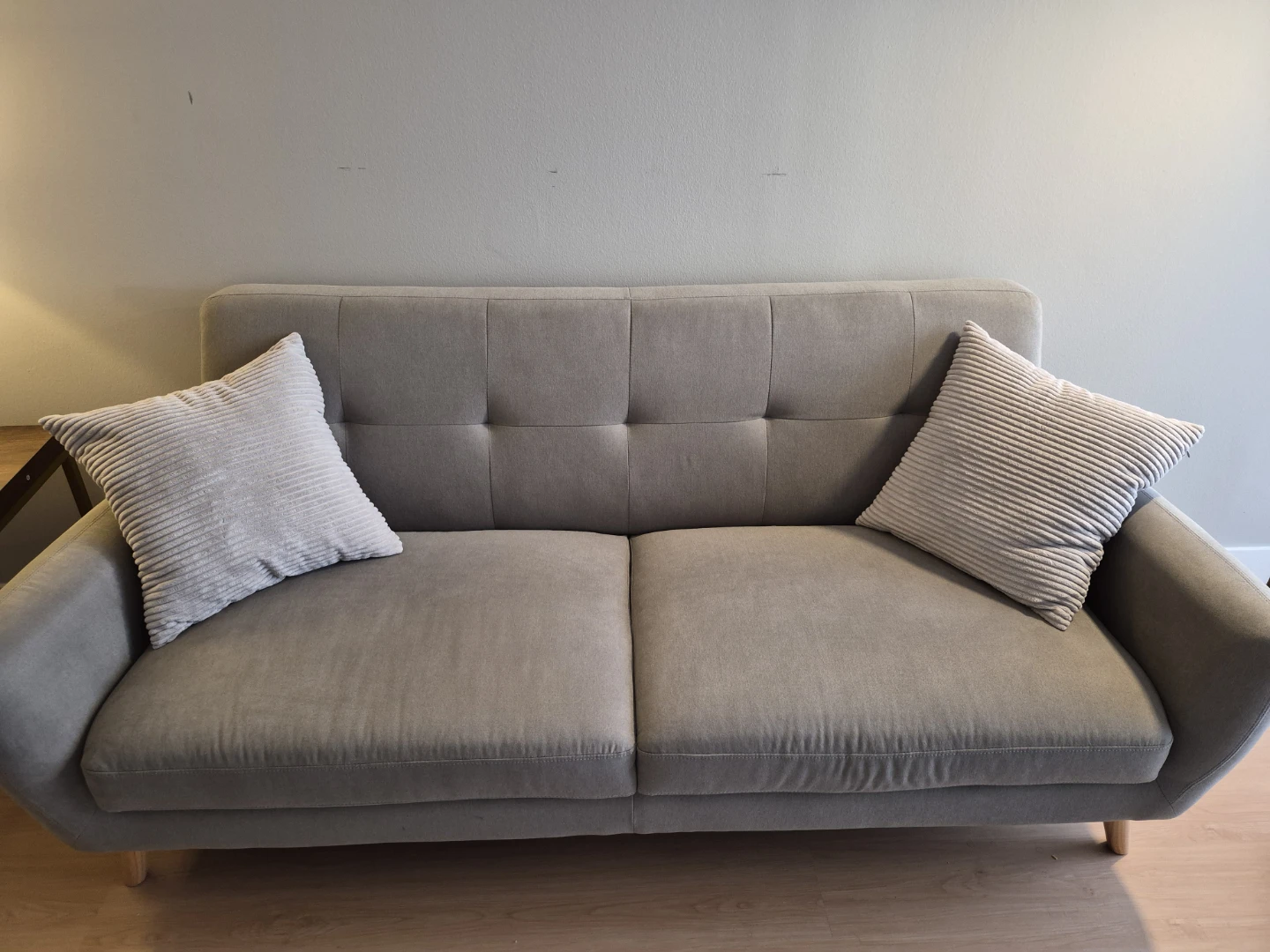 Grey Sofa with Two Pillows - photo 2