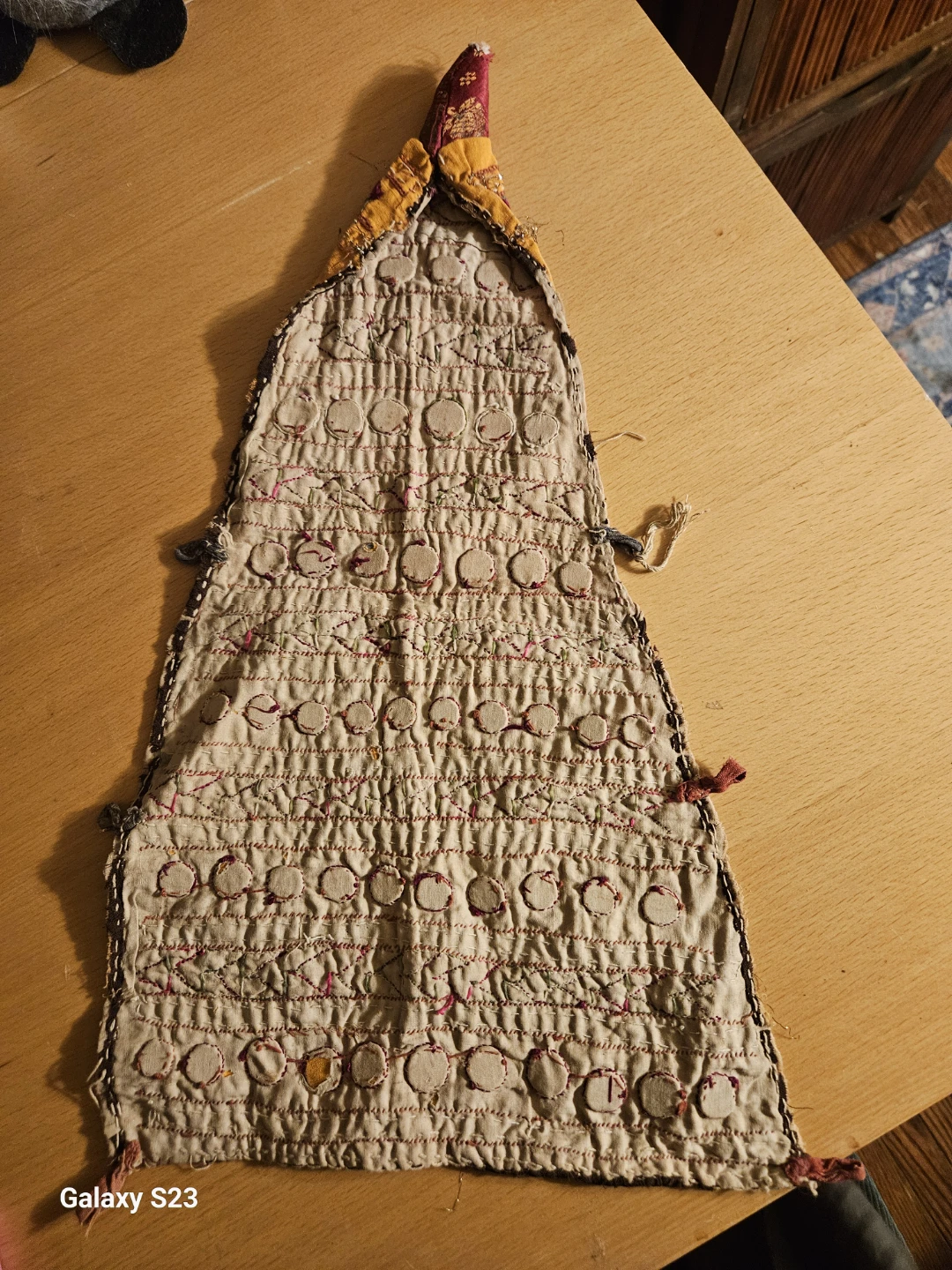 Vintage Embroidered Textile Wall Hanging - photo 2