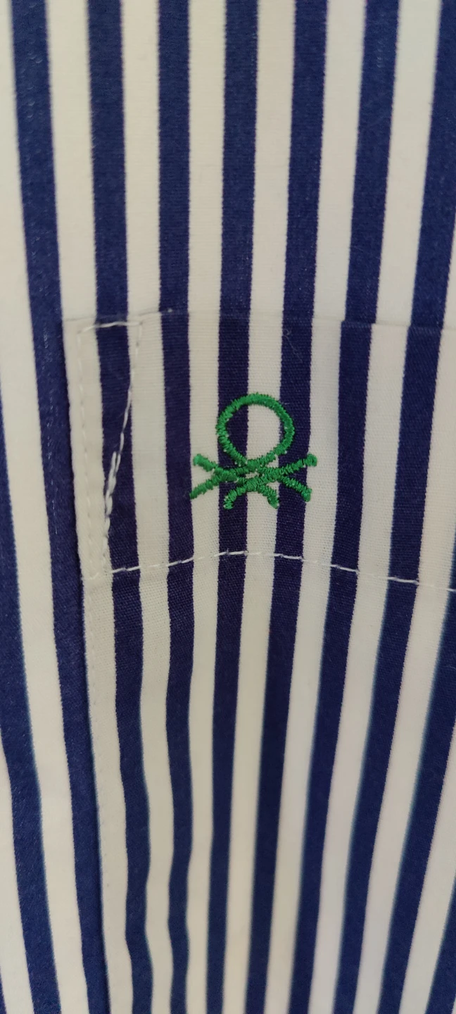 United Colors of Benetton Striped Button-Up Shirt - Size 42 - photo 2