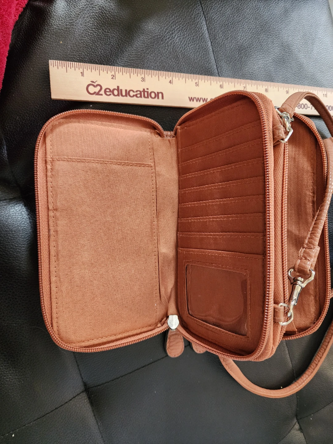 Anne Klein Brown & Blue Striped Crossbody Walle - photo 3