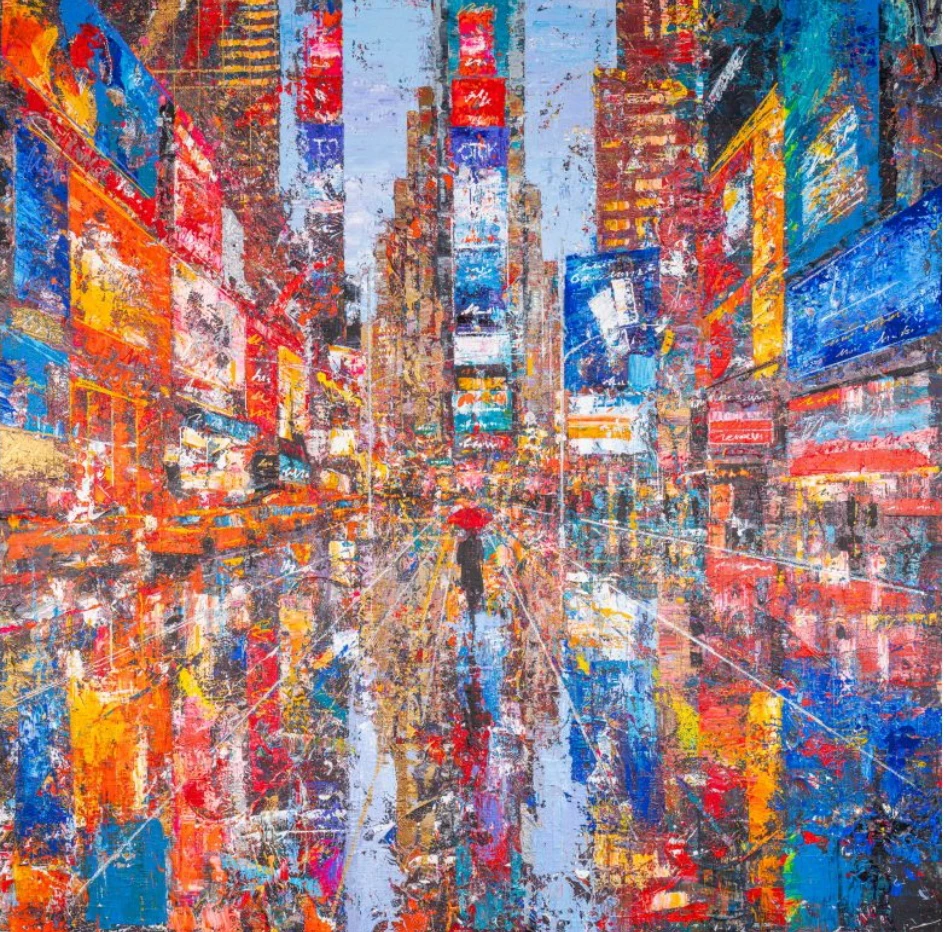 Abstract Cityscape Canvas Wall Art - photo 4