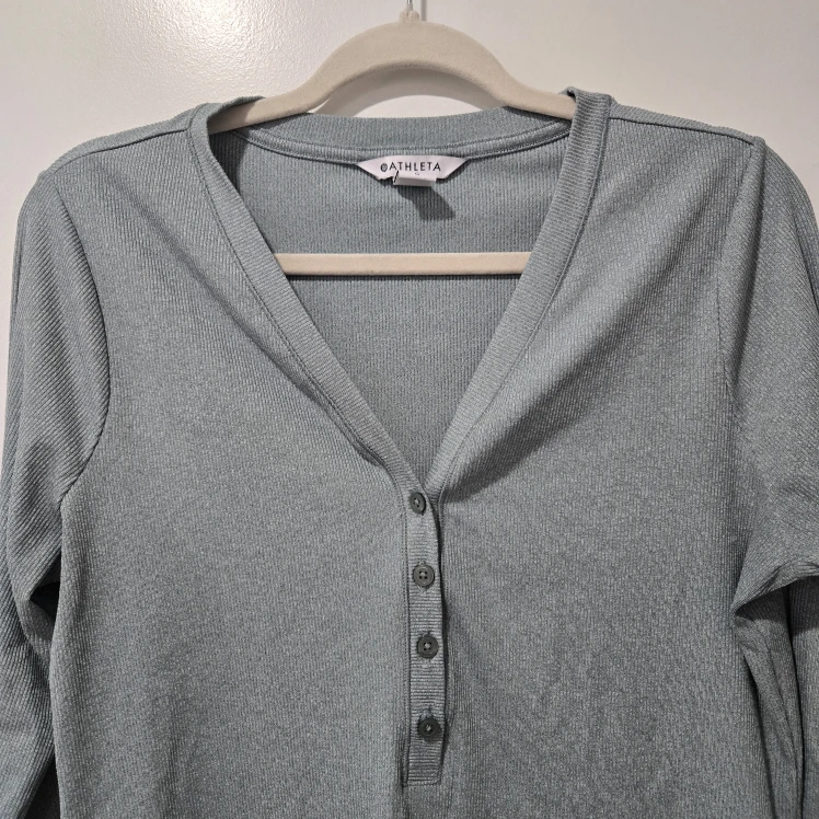 Athleta Teal Henley Longsleeve - photo 2
