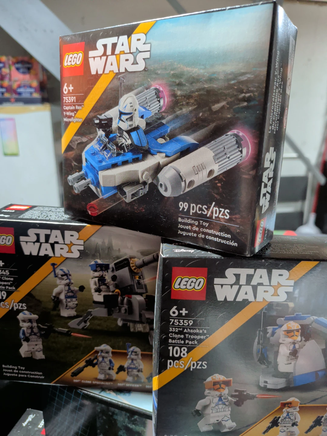 LEGO Captain Rex and clone trooper battle packs