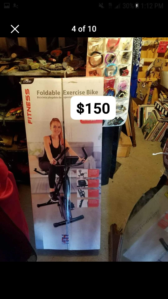 Crane Fitness Foldable Exercise Bike - $150