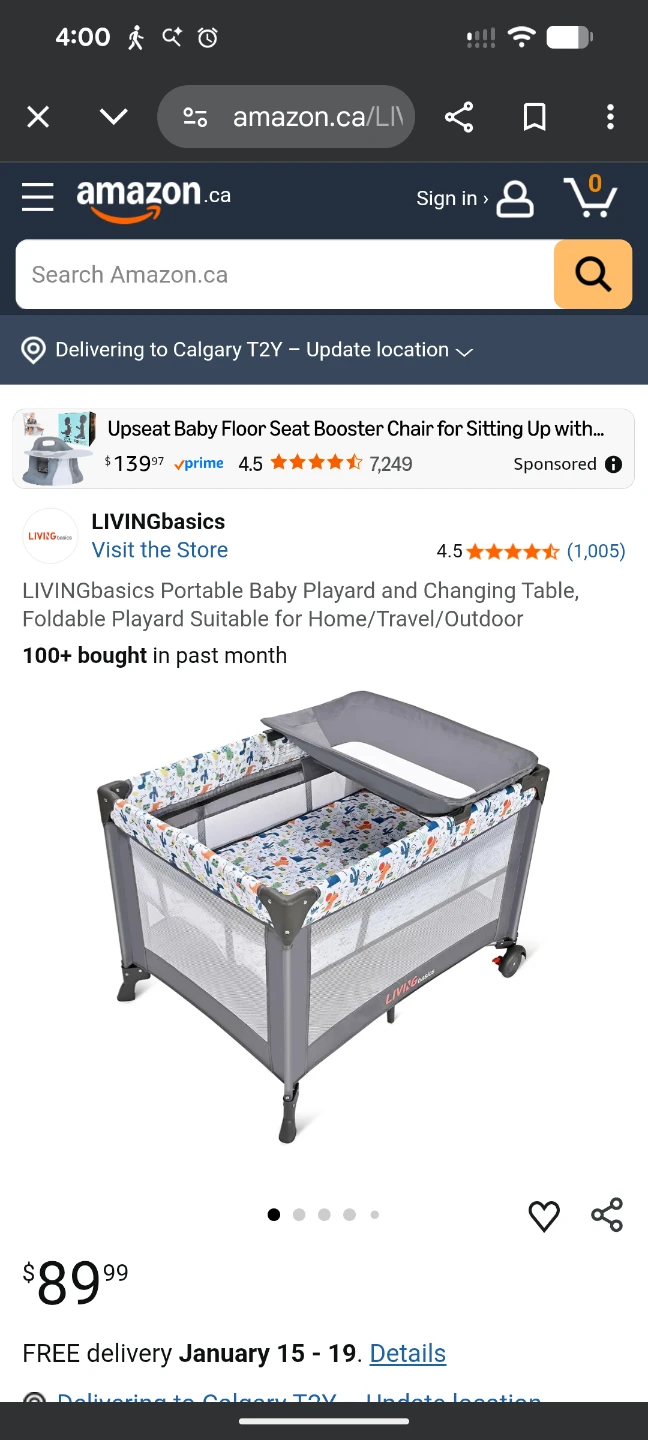 LIVINGbasics Portable Baby Playard & Changing Table