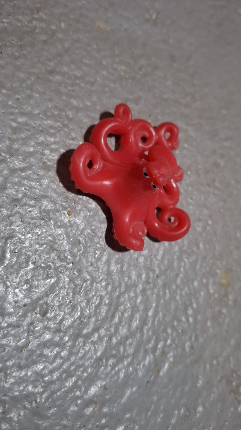 Red Octopus Toy 1"