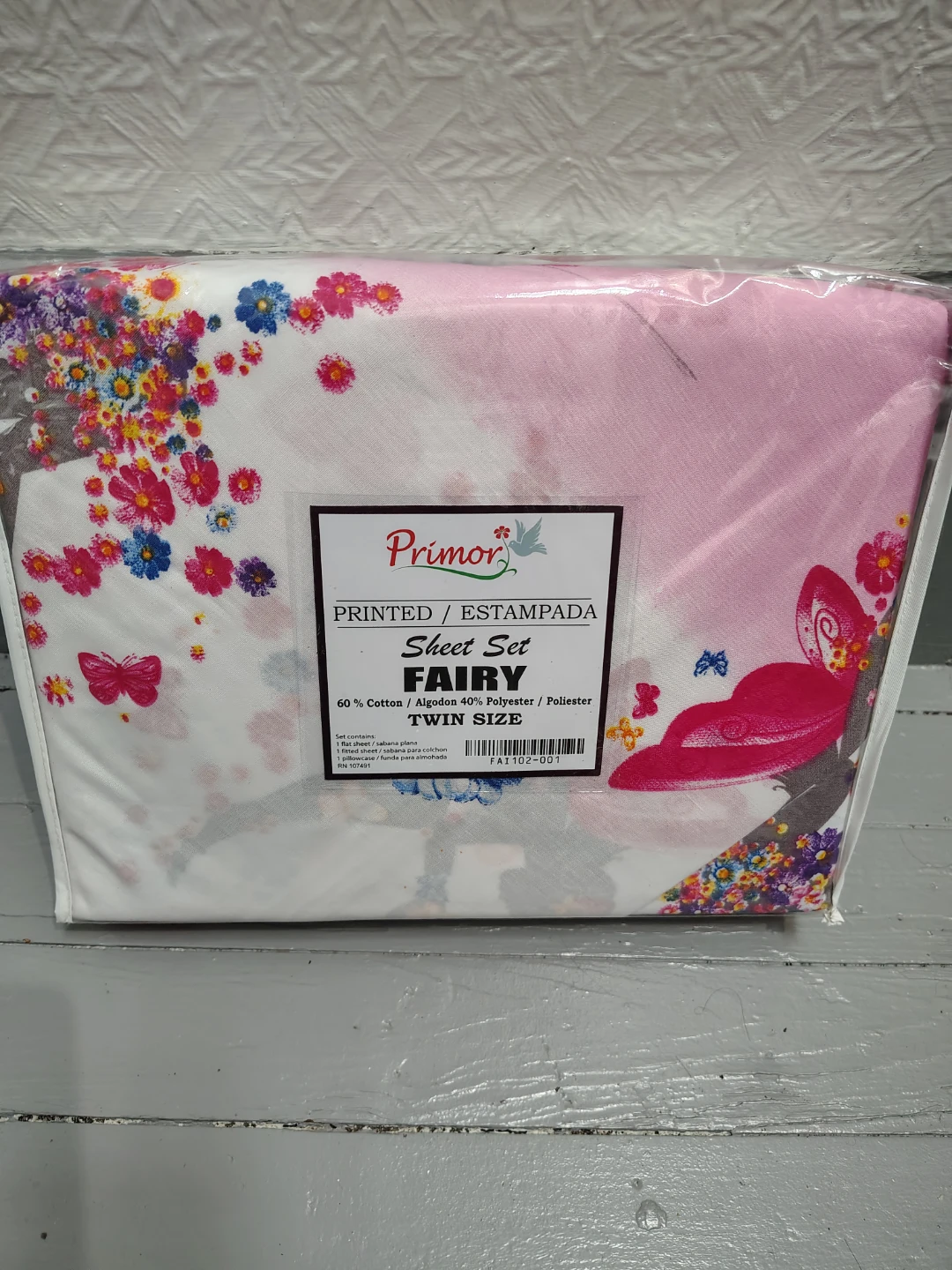 Primor Fairy Twin Size Sheet Set (New)