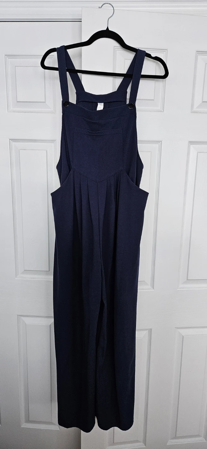 Halara Pocket Waffle Casual Overalls – Dark Blue (XL) - photo 3