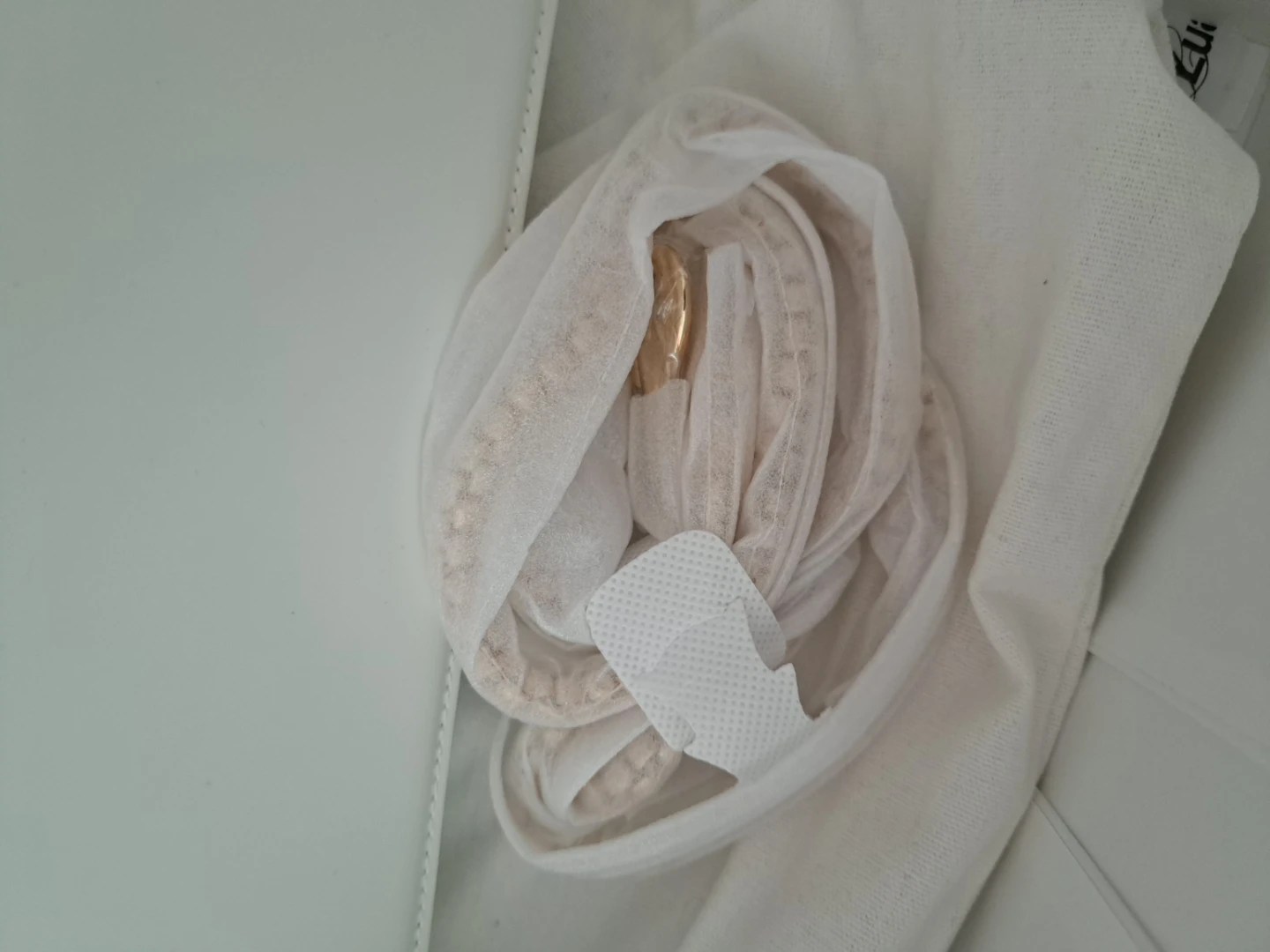 New LUAR White Ana Leather Handbag With Gold Chain - photo 4