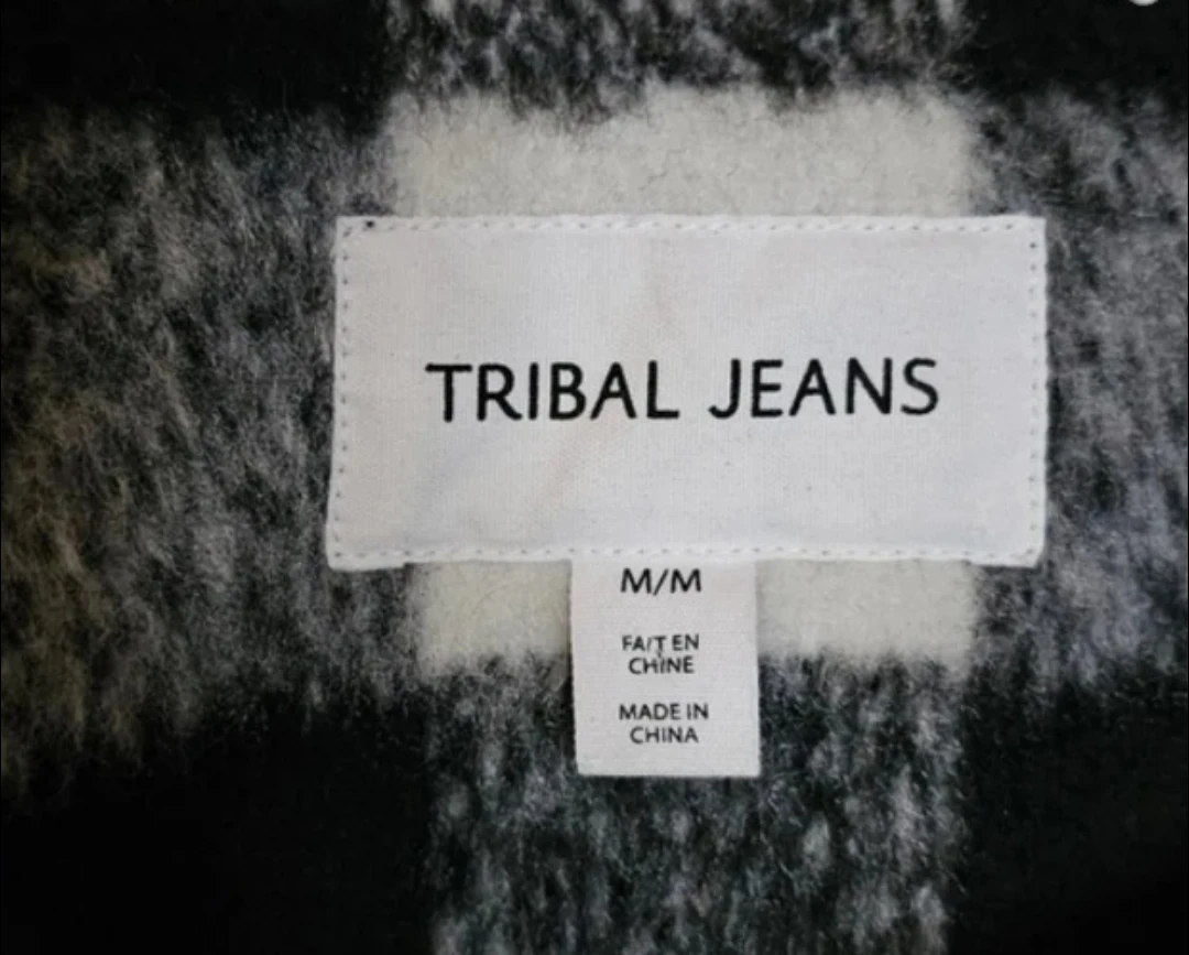 🥕 Black and White Buffalo Plaid Car Coat w Pockets - photo 3