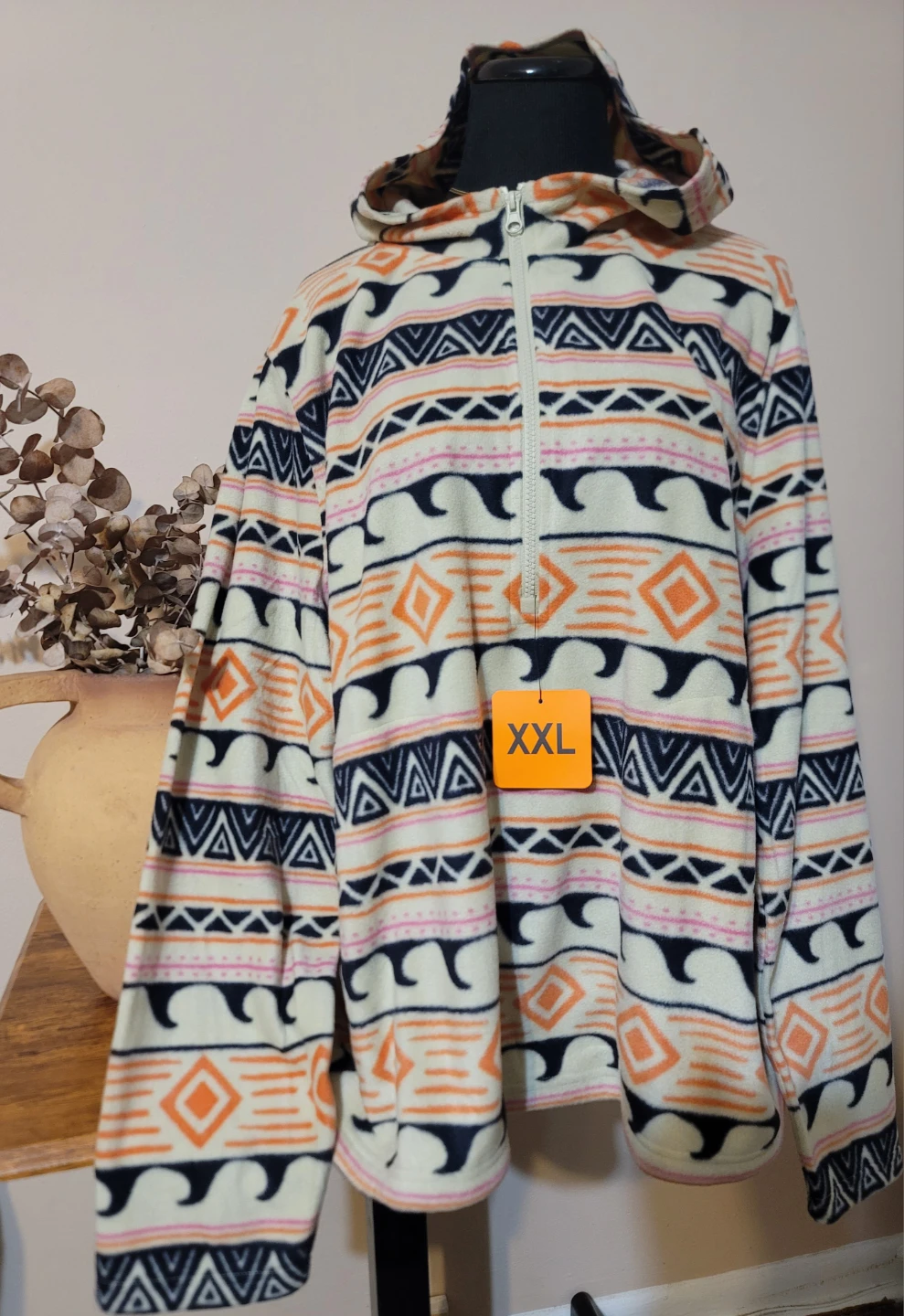 O'Neill Womens Sierra Fleece Quarter Zip Aztec Sz XXL NWT