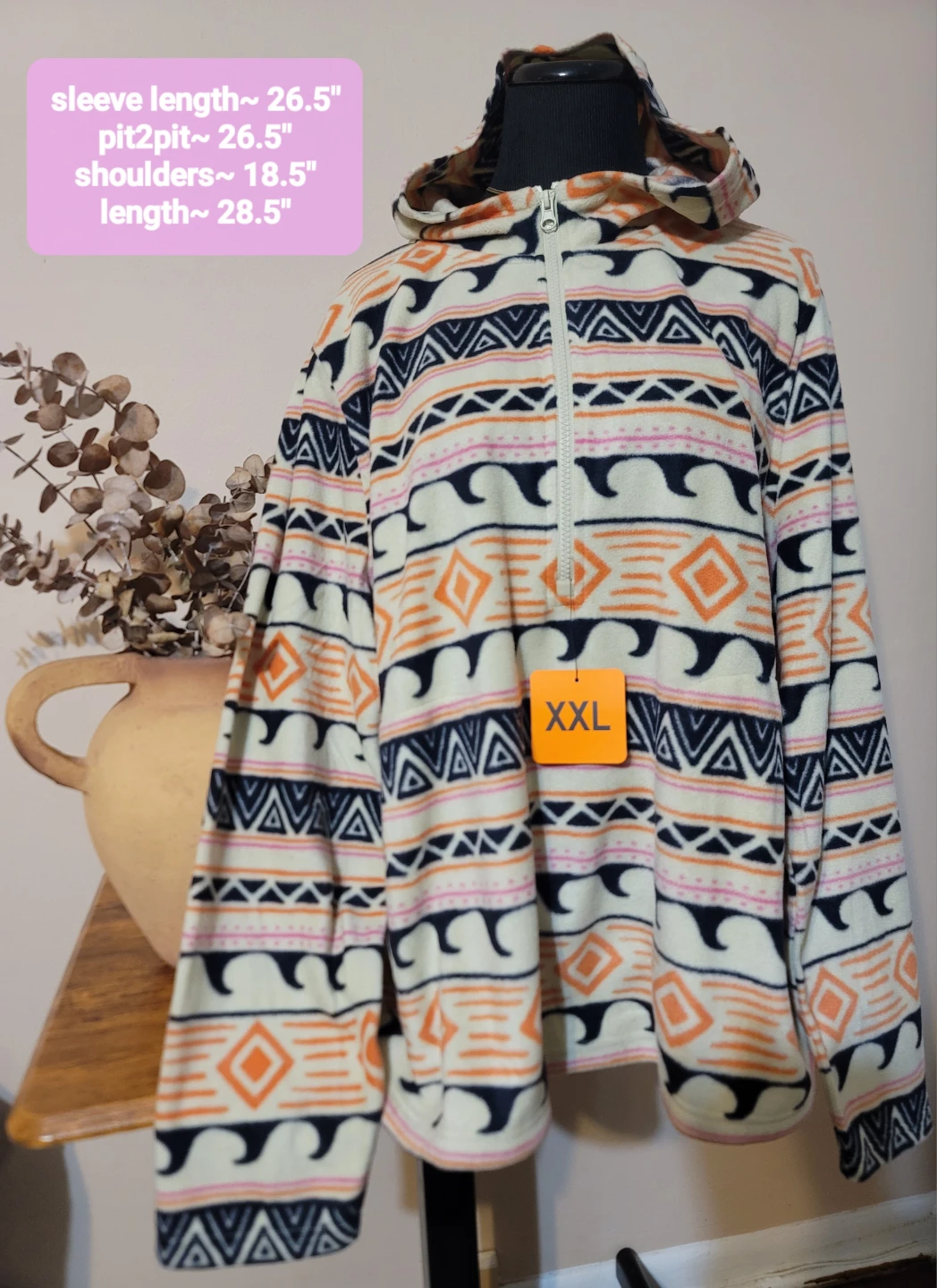 O'Neill Womens Sierra Fleece Quarter Zip Aztec Sz XXL NWT - photo 3