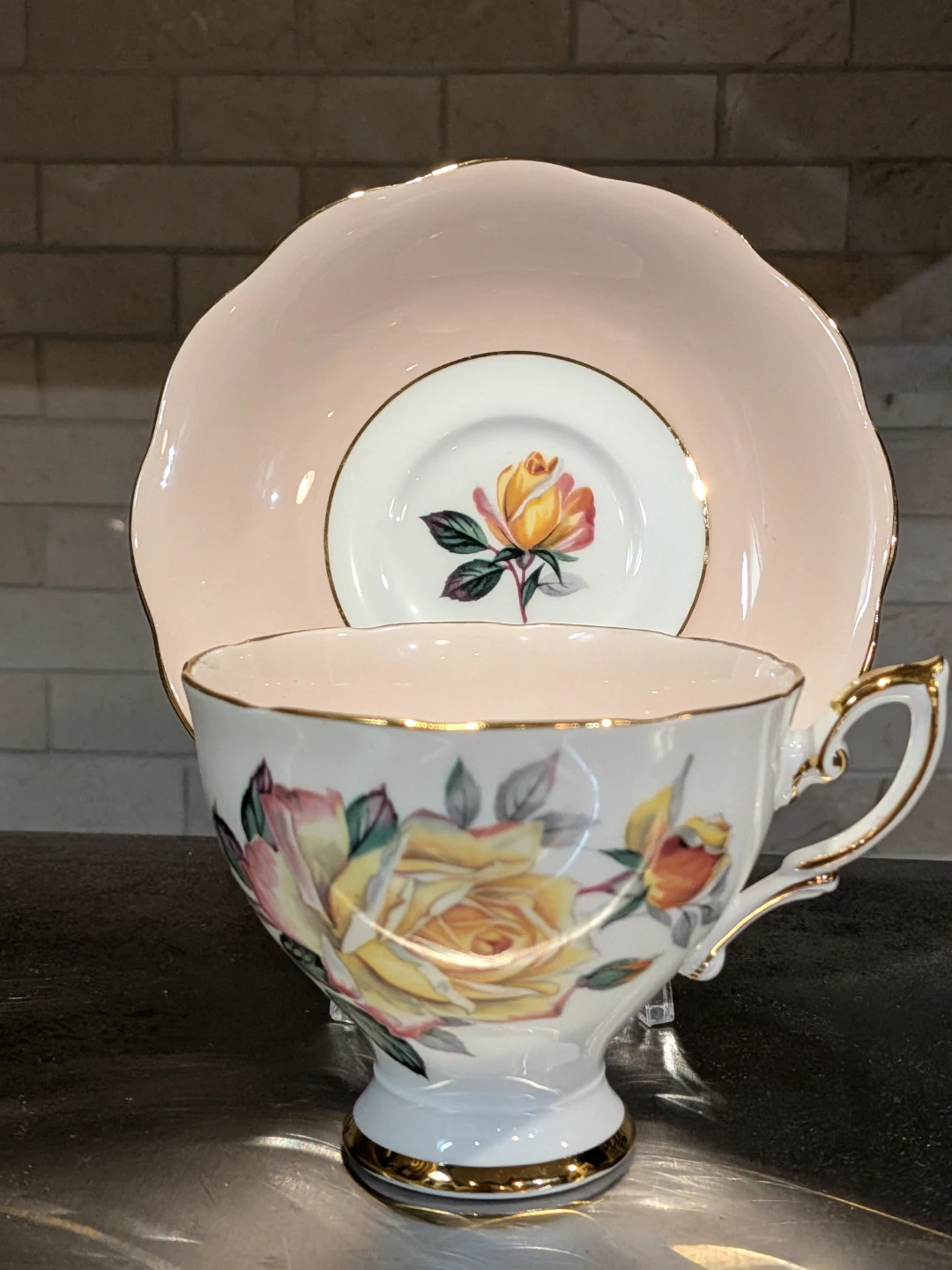 Royal Standard Fine Bone China Teacup & Saucer