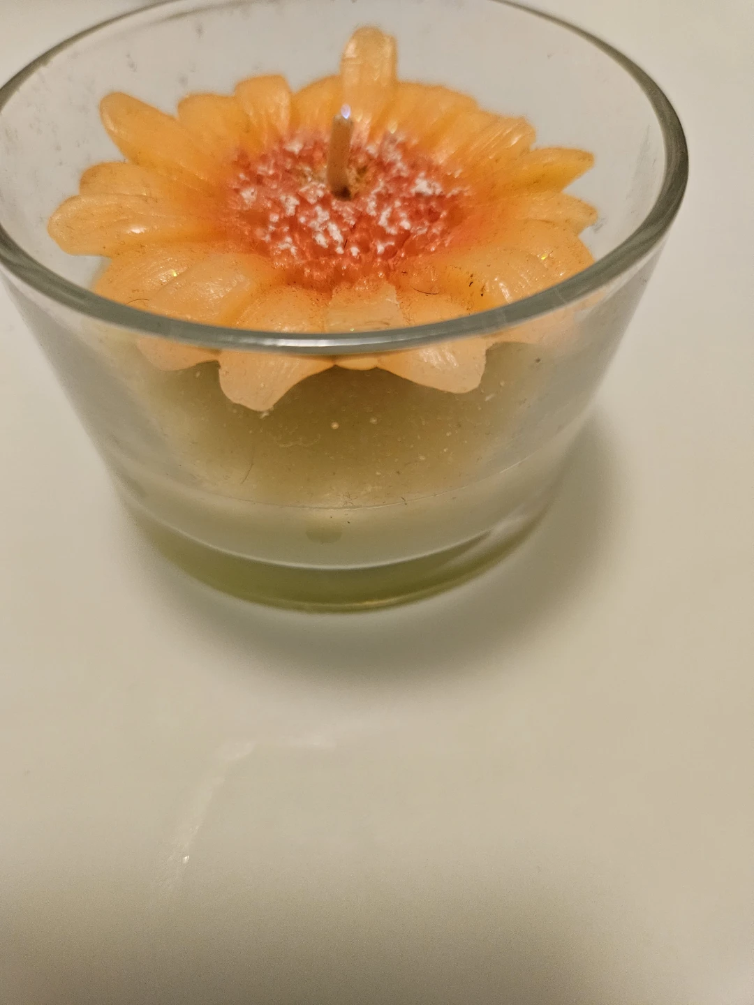 Flower Candle in Glass Holder- MOVING SALE - photo 2