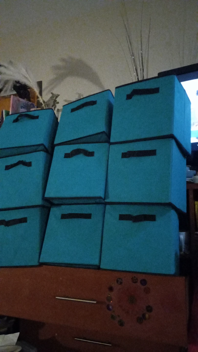 Blue Fabric Storage Bins - photo 5