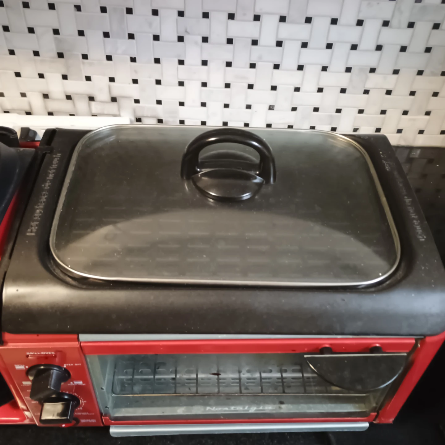Toaster oven. Nostalgia 3-in-1 Breakfast Station - Red - photo 2