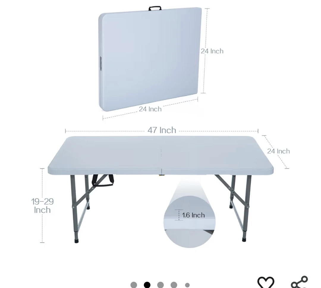 Folding Table 47" x 24" - photo 2