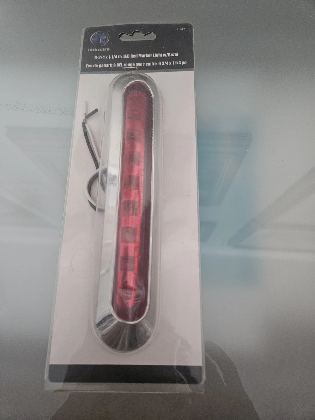 NEW 6-3/4" LED Red Marker Light w/ Bezel