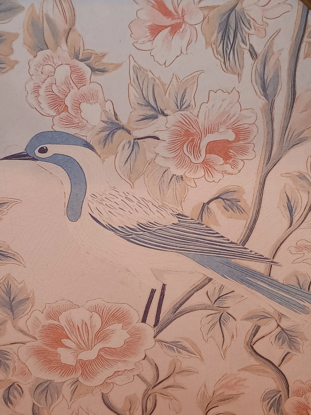 Oval Decorative Wall Art with Bird and Floral Design - photo 2