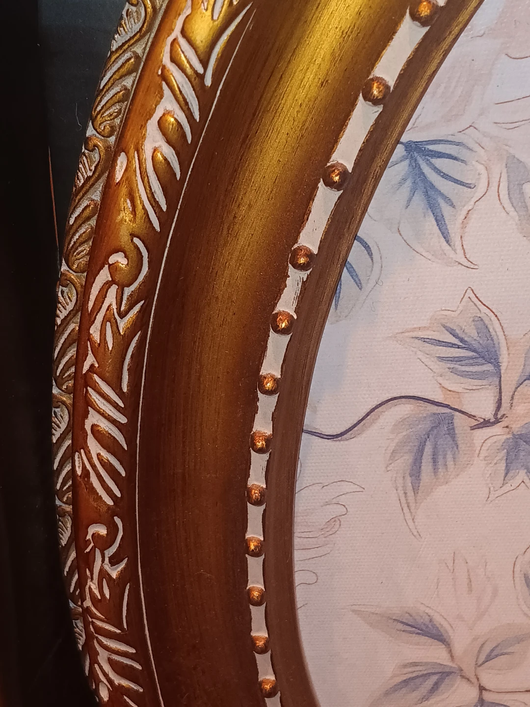 Oval Decorative Wall Art with Bird and Floral Design - photo 3