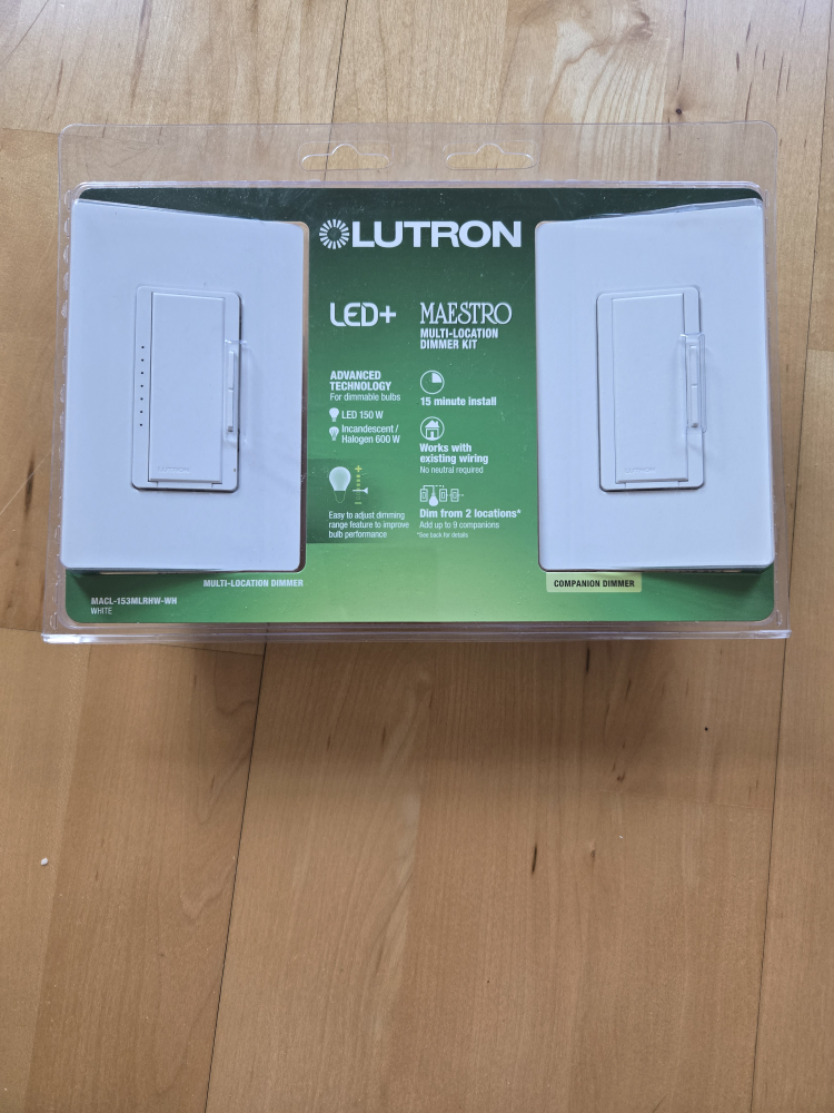 New Lutron LED+ Maestro Multi-Location Dimmer Kit switch