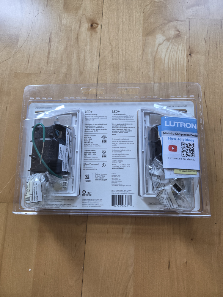 New Lutron LED+ Maestro Multi-Location Dimmer Kit switch - photo 2