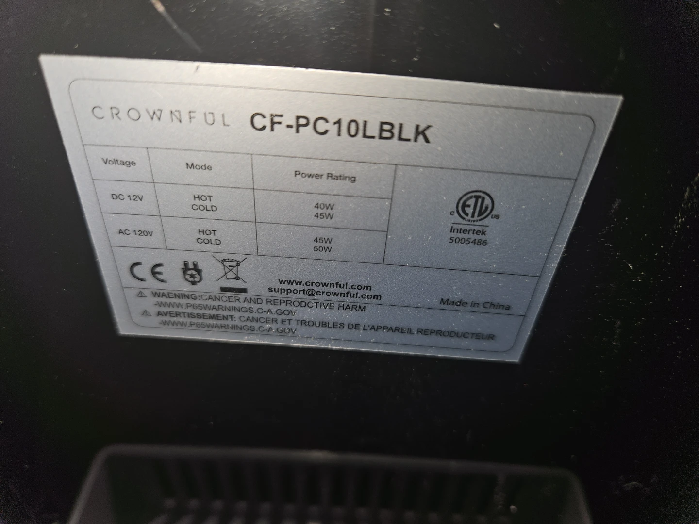 Crownful Mini Fridge - Black - photo 4