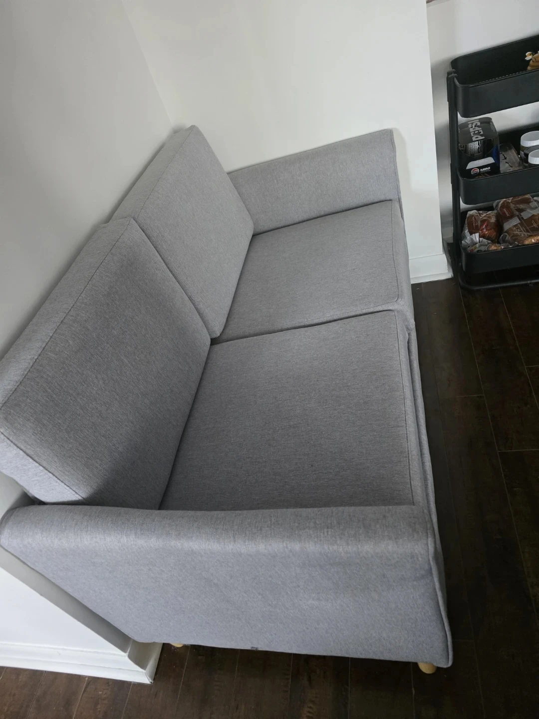 White Sofa with Black Pillows - photo 4