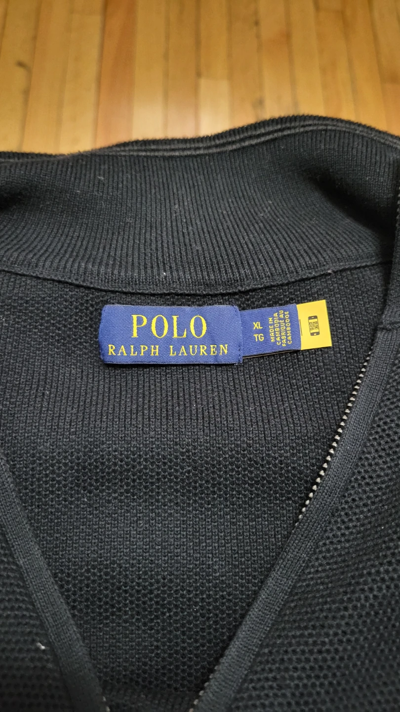 Polo Ralph Lauren Black 1/4 Zip Pullover XL - photo 3