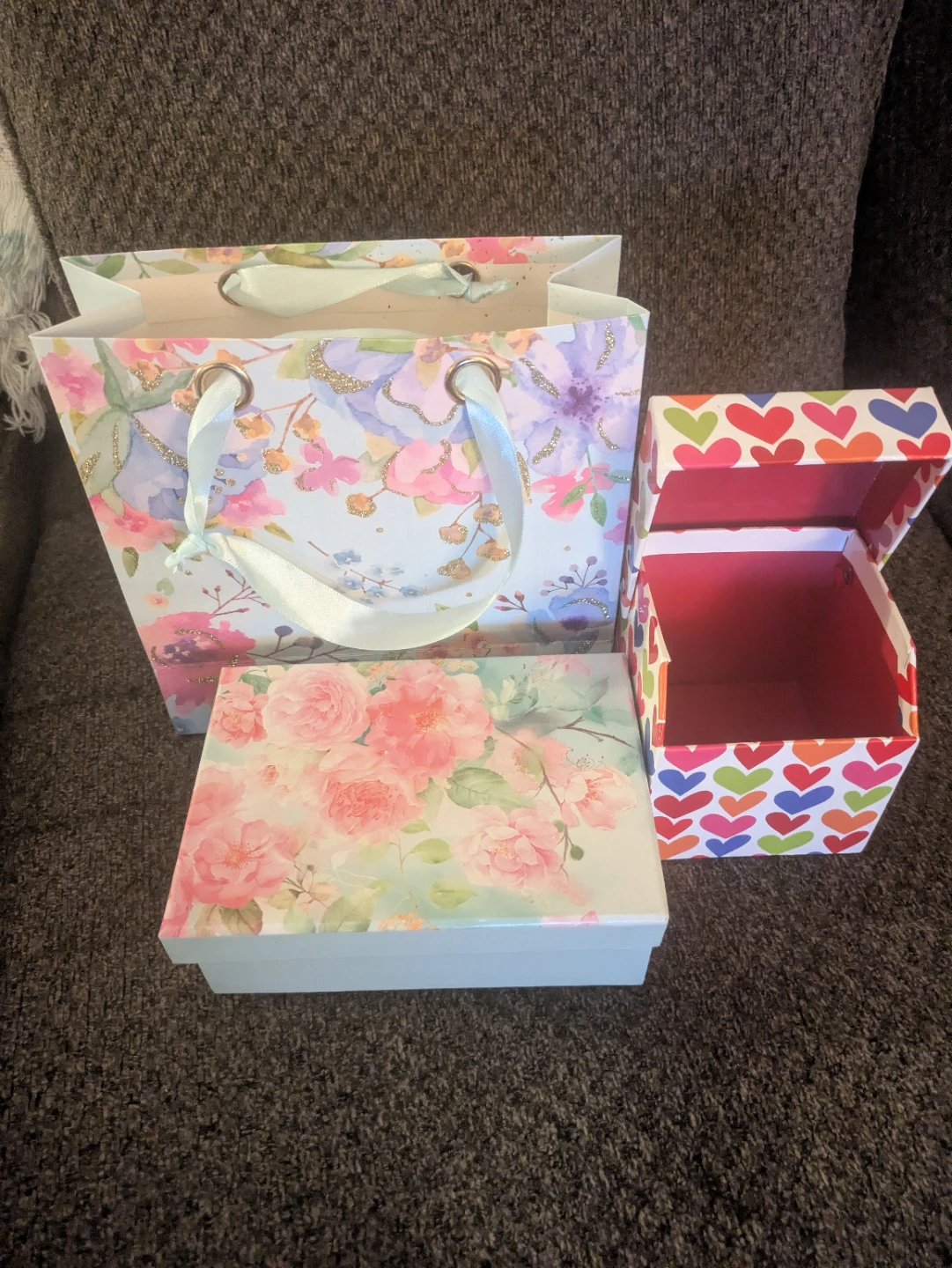 Floral and Hearts Gift Bags and Boxes