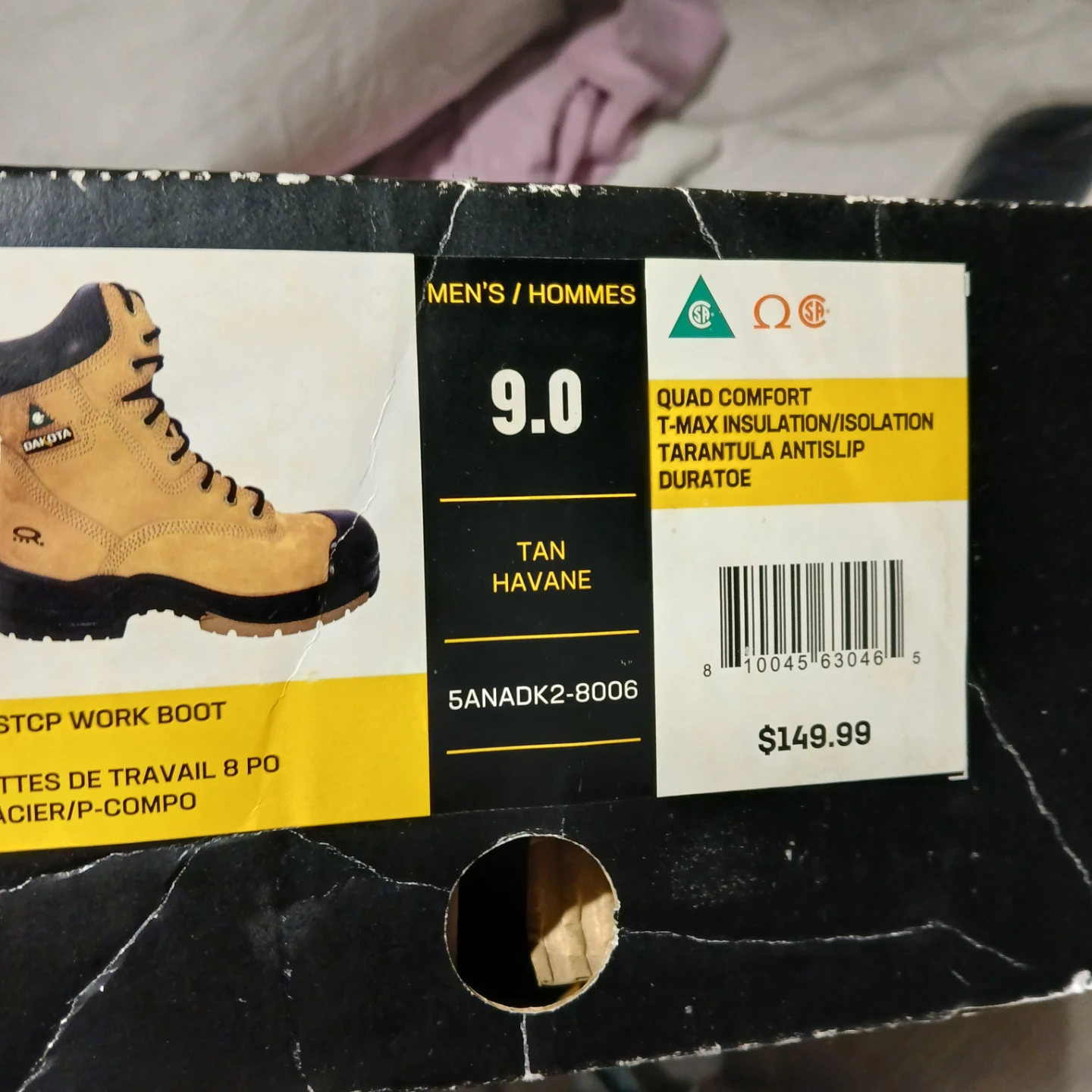 Dakota Workpro Series Tan Work Boots - Size 9 - photo 2