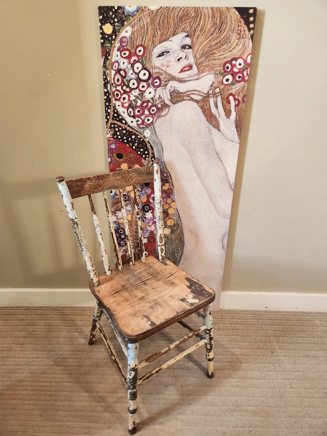1930's wood chair, for decor OR extra seating