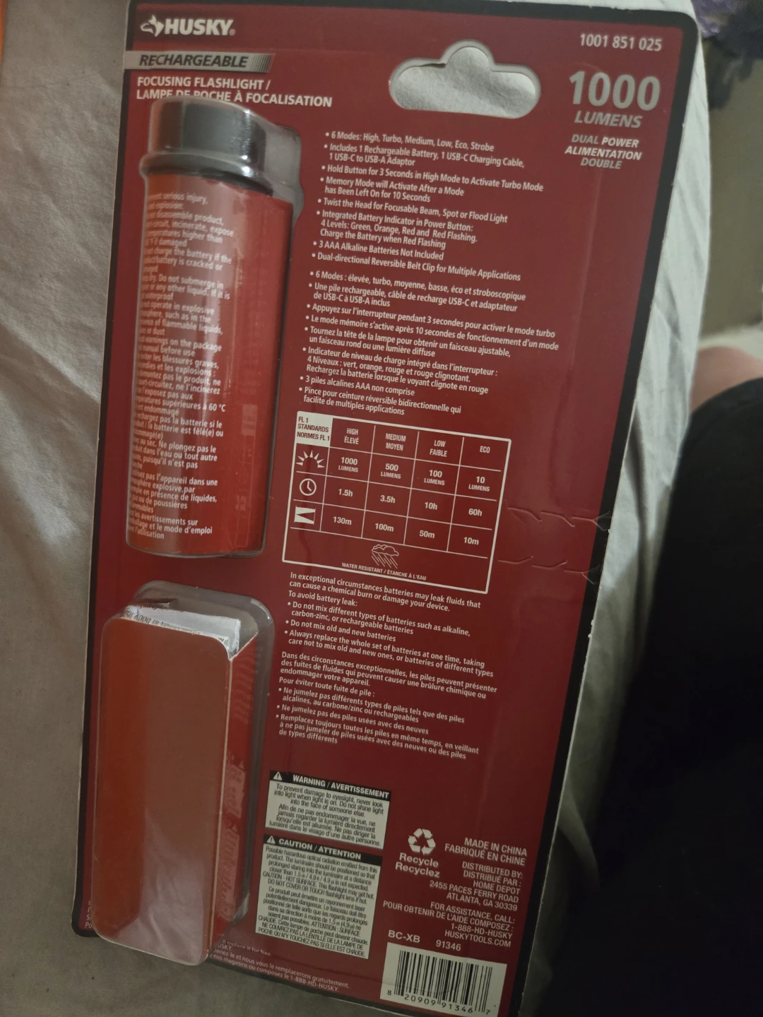 Husky Rechargeable Focusing Flashlight - New in Box! - photo 2