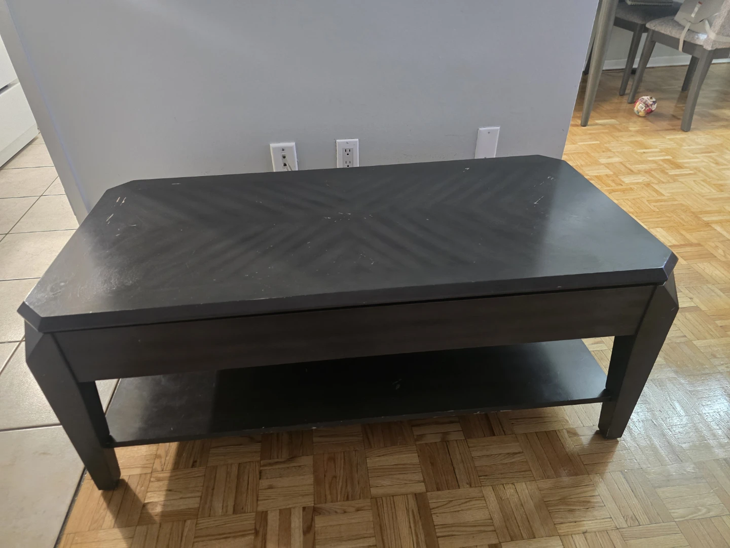 Lift Top Coffee Table - Dark Brown