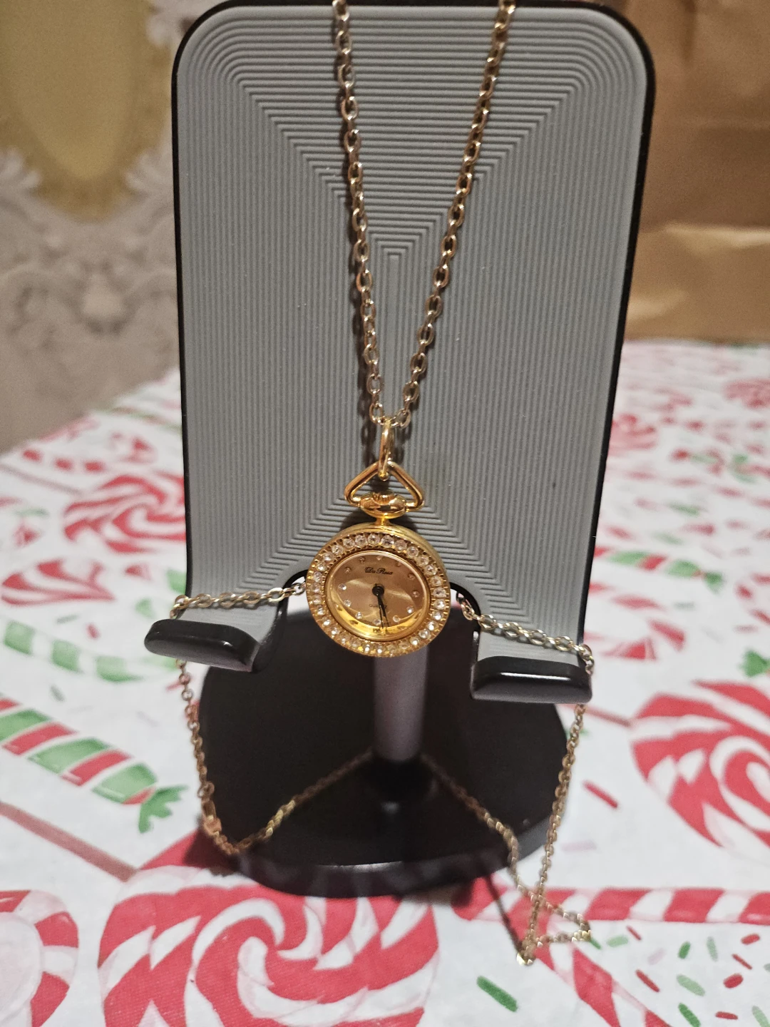 Liz Claiborne Gold Pocket Watch Necklace