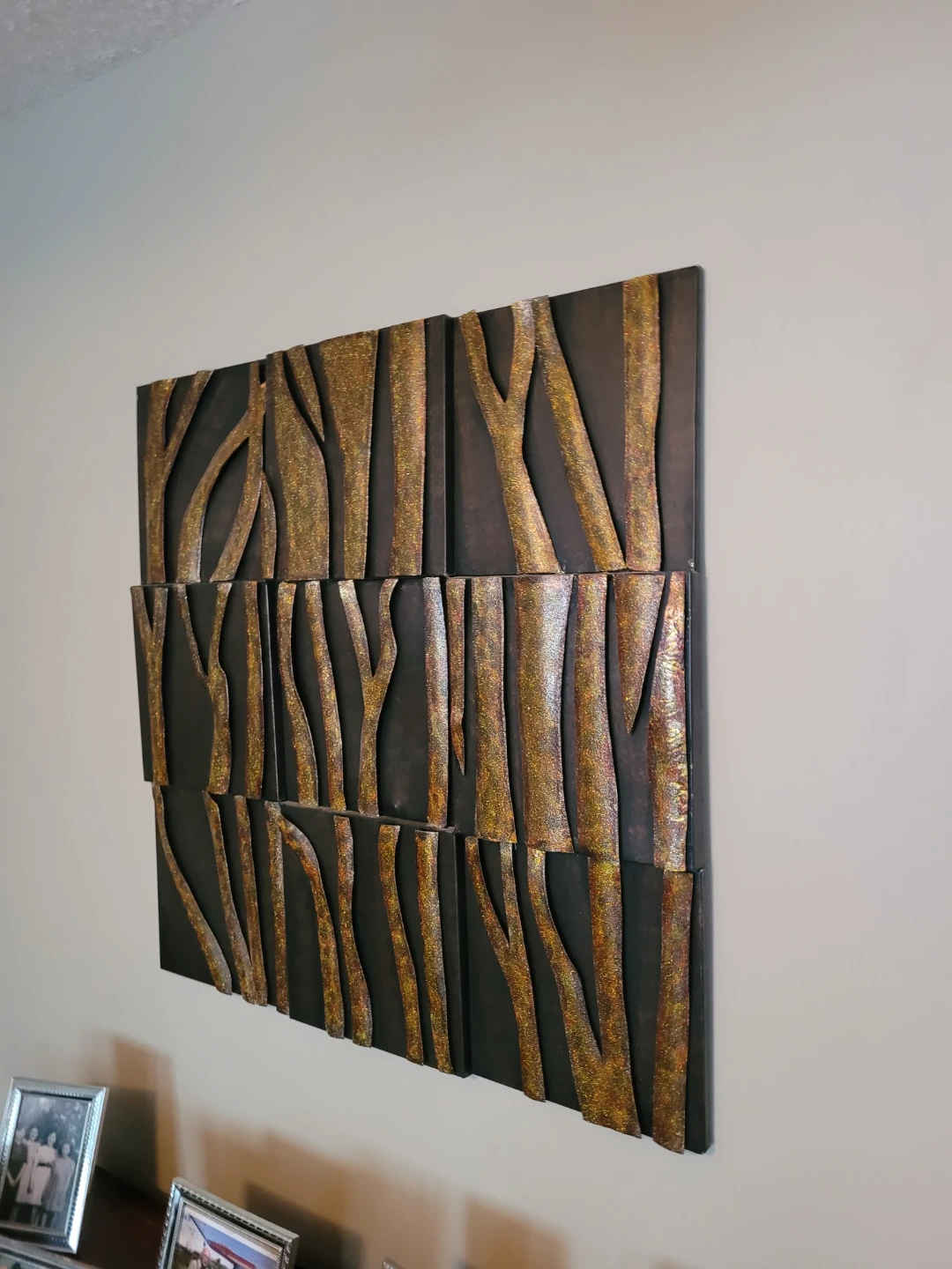 Textured Tree Bark Wall Art metal