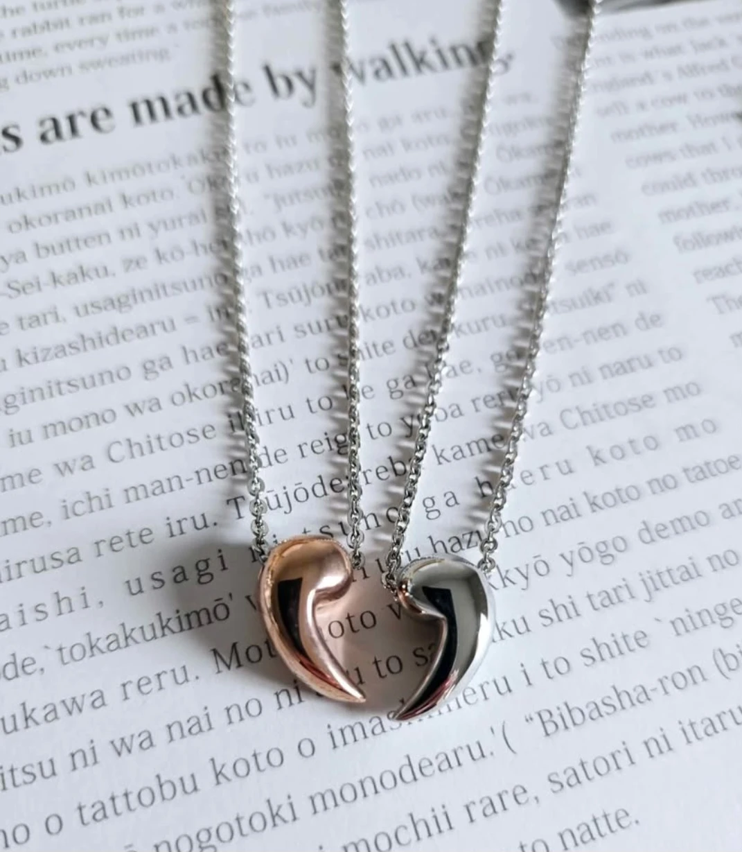 Kenny & Co. Two Tone Heart Pendant Necklace