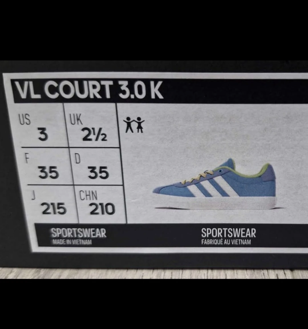 Adidas VL Court 3.0 K Kids US 3 - photo 3