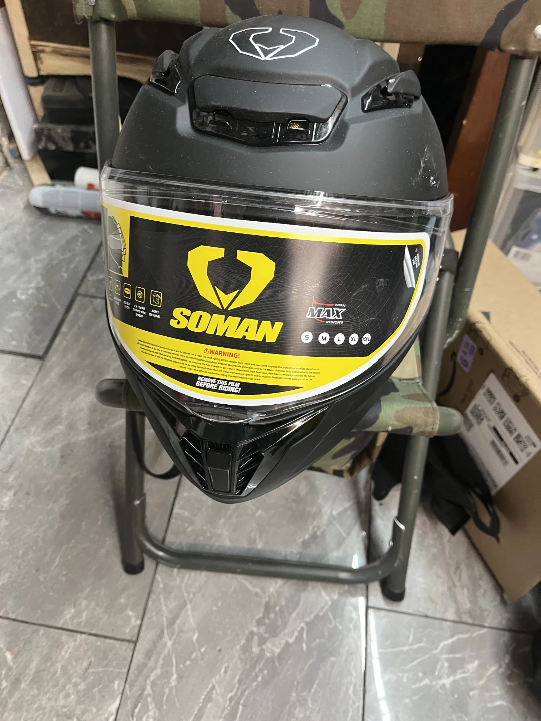 Soman Motorcycle Helmet - Size L