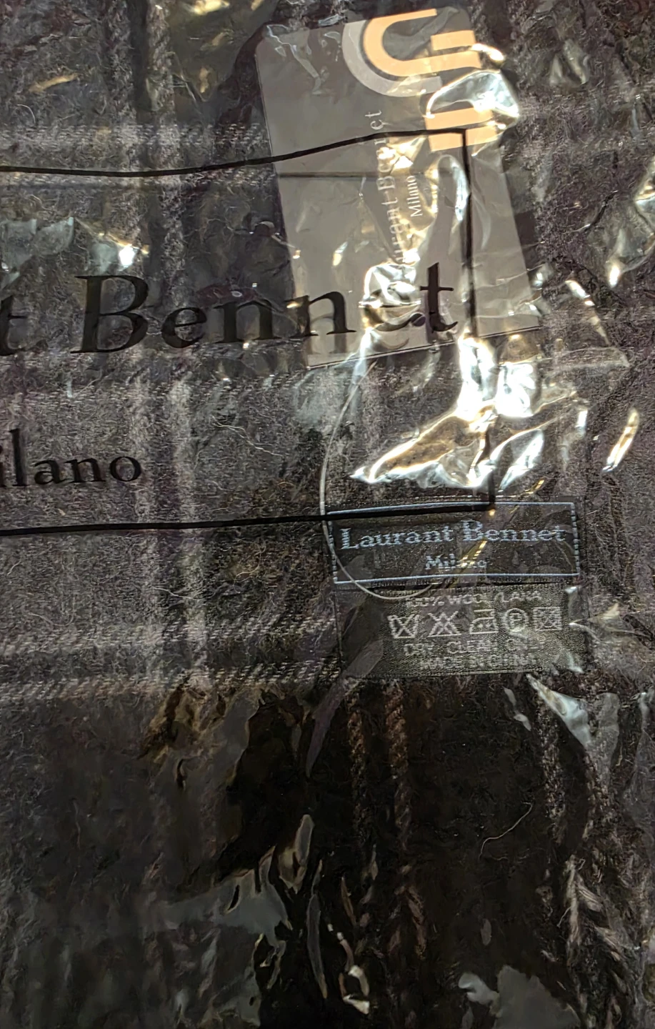 Laurant Bennet Milano 100% Wool Scarf - New - photo 2